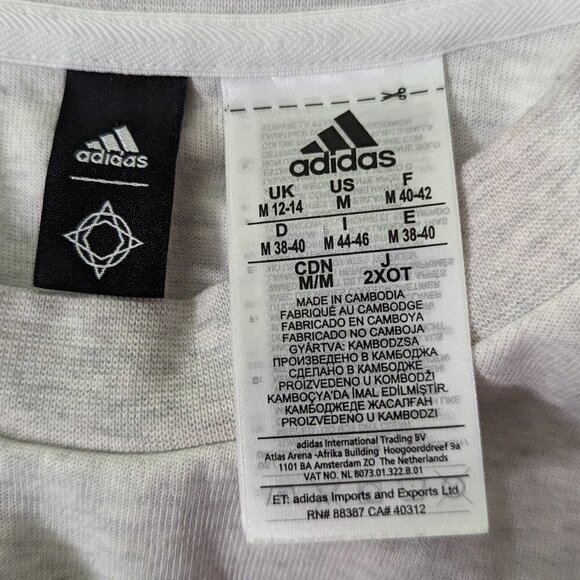 Adidas Like New Sweatshirt Oversized Side Slit Pullover M light gray - Picture 5 of 6